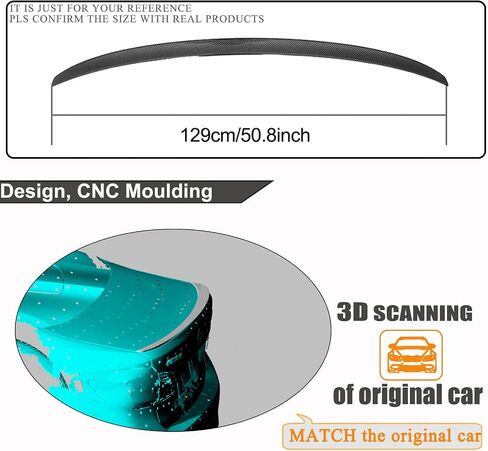 MCARCAR KIT G30 Real Carbon Fiber Trunk Spoiler for BMW 5 Series G30 2017-2022 520i 530i 540i F90 M5 Sedan Rear Boot Highkick Wing Lip Car Roof Window Top Wing Lip Facotry Outlet (A Style) in Saudi Arabia