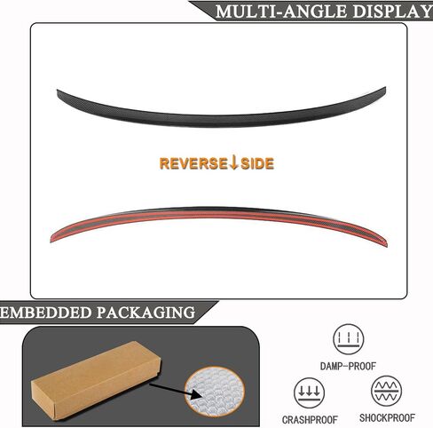MCARCAR KIT G30 Real Carbon Fiber Trunk Spoiler for BMW 5 Series G30 2017-2022 520i 530i 540i F90 M5 Sedan Rear Boot Highkick Wing Lip Car Roof Window Top Wing Lip Facotry Outlet (A Style) in Saudi Arabia