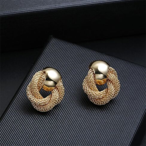 Spiral Earrings for Women Girls Trendy Chunky Vintage Textured Hypoallergenic Lightweight Statement Heaven Mayhem Spray Wings Stud Earrings Jewelry Gift in Saudi Arabia