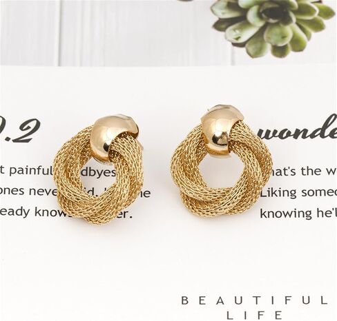 Spiral Earrings for Women Girls Trendy Chunky Vintage Textured Hypoallergenic Lightweight Statement Heaven Mayhem Spray Wings Stud Earrings Jewelry Gift in Saudi Arabia