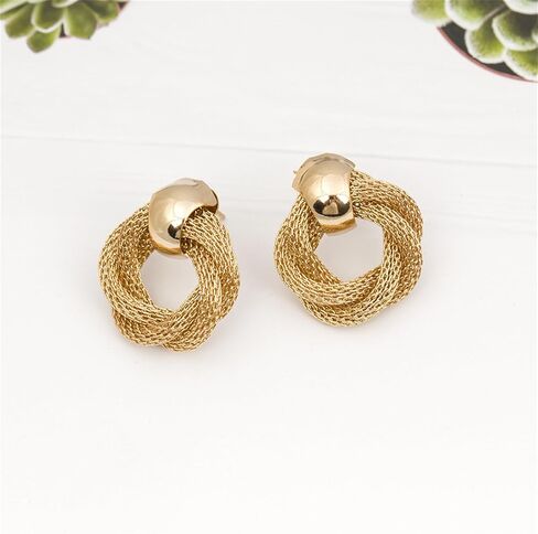 Spiral Earrings for Women Girls Trendy Chunky Vintage Textured Hypoallergenic Lightweight Statement Heaven Mayhem Spray Wings Stud Earrings Jewelry Gift in Saudi Arabia