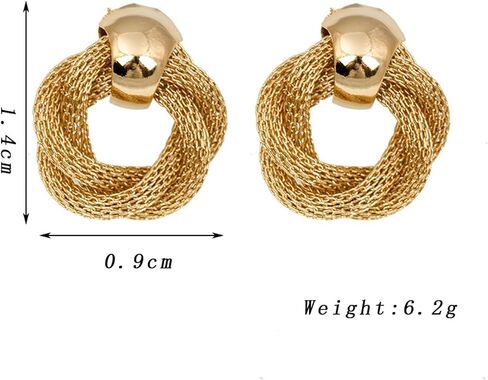 Spiral Earrings for Women Girls Trendy Chunky Vintage Textured Hypoallergenic Lightweight Statement Heaven Mayhem Spray Wings Stud Earrings Jewelry Gift in Saudi Arabia