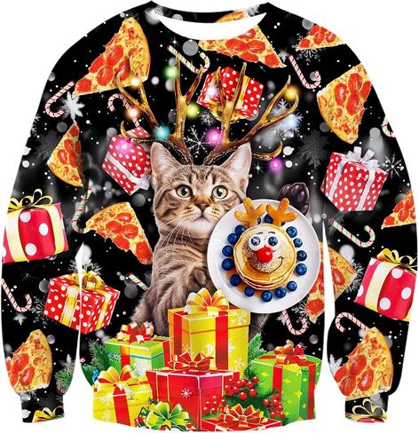 Ugly Christmas Sweatshirts Men Long Sleeve Women Xmas Sweater Pullover in Saudi Arabia