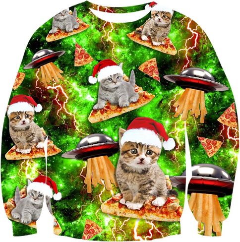 Ugly Christmas Sweatshirts Men Long Sleeve Women Xmas Sweater Pullover in Saudi Arabia