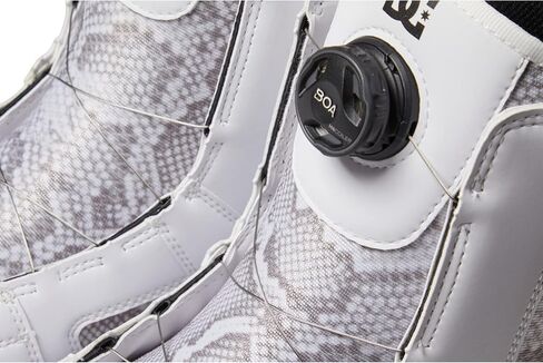 أحذية DC Shoes Phase BOA للسيدات على الجليد باللون الأبيض/الثعبان 10 in Kuwait