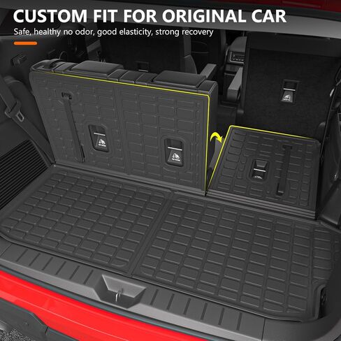 powoq 7&8 Seats Floor Mat Compatible with 2019-2024 Subaru Ascent Trunk Mat 3rd Backrest Mat Replacement for 2019-2024 Subaru Ascent Accessories(7&8 Seats Trunk Mat+3rd Row Backrest Mat+Floor Mat) in Saudi Arabia