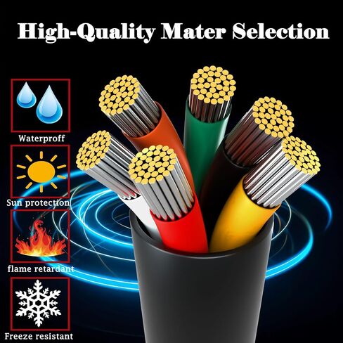 20 Gauge Wire, 6-Conductor Electrical Wire. 20 AWG Stranded Flexible PVC Tinned Copper 20/6 Cord Extension Cable is Used for LED Lamp Lighting, Automotive, Speaker, Audio, Power, etc. (33FT - 10M). in Saudi Arabia