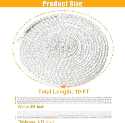 Criditpid 1-00-88100 ختم حشية الباب لإدراج Harman Accentra، أجزاء مواقد الحبيبات PB105، مواقد الفحم Harman Magnum Stoker ومواقد الخشب TL300، شريط حشية موقد مسطح من الألياف الزجاجية مع لاصق ذاتي in Kuwait