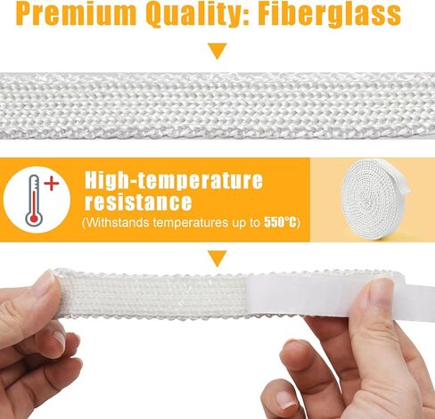 Criditpid 1-00-88100 ختم حشية الباب لإدراج Harman Accentra، أجزاء مواقد الحبيبات PB105، مواقد الفحم Harman Magnum Stoker ومواقد الخشب TL300، شريط حشية موقد مسطح من الألياف الزجاجية مع لاصق ذاتي in Kuwait