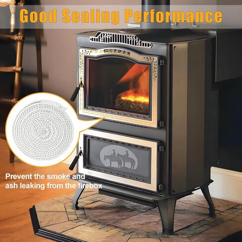 Criditpid 1-00-88100 ختم حشية الباب لإدراج Harman Accentra، أجزاء مواقد الحبيبات PB105، مواقد الفحم Harman Magnum Stoker ومواقد الخشب TL300، شريط حشية موقد مسطح من الألياف الزجاجية مع لاصق ذاتي in Kuwait