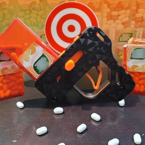 لعبة Candy Toy Gun Shooter - واو... تطلق النار بعيدًا وبسرعة! محملة بالمرح! مسدس لعبة ممتاز مطبوع ثلاثي الأبعاد: يطلق النار على سفن Candy FAR اليوم (الموجة الزرقاء) in Saudi Arabia