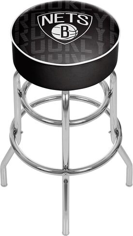 Trademark Gameroom NBA1000-BN3 NBA Padded Swivel bar Stool - City - Brooklyn Nets in Saudi Arabia