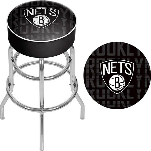 Trademark Gameroom NBA1000-BN3 NBA Padded Swivel bar Stool - City - Brooklyn Nets in Saudi Arabia