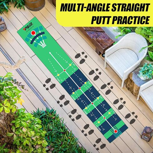 PGM Golf Putting Mat - 10 ft Putting Green Indoor with Blocking Ball Design - Durable Crystal Velvet Putting Matt for Indoors, Outdoors, Home and Office - Golf Gifts Golf Accessories for Men in Kuwait