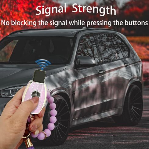 for GMC Key Fob Cover,Purple Beaded Key Holder Fits for 2019 - 2022 2023 Chevy Silverado GMC Sierra 1500 2500HD 3500HD GMC Acadia GMC Terrain Car Key Accessaries (for GMC-A5) in Kuwait