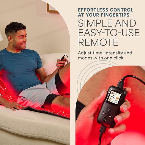 العلاج بالضوء الأحمر بالأشعة تحت الحمراء من Lifepro لتغليف الجسم - يقلل الألم ويعزز التعافي - حصيرة العلاج بالضوء الأحمر للعناية بالجسم بالكامل - 3 أوضاع مميزة - تستخدم بطانية العلاج بالضوء الأحمر 660 نانومتر و850 نانومتر in Kuwait