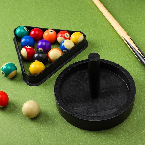 2 Pcs Wood Cone Talc Bowl Cone Chalk Holder Billiards Chalk Holder for Pool Table, Black in Saudi Arabia