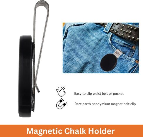 Ultra-Grip Magnetic Chalk Holder Clip - Neodymium Belt Clip for Secure Cue Chalk, Pool Stick Chalk Holder, Ideal for Billiards & Pool Accessories in Kuwait