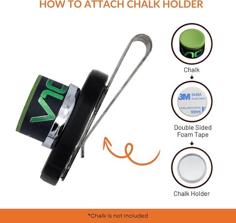 Ultra-Grip Magnetic Chalk Holder Clip - Neodymium Belt Clip for Secure Cue Chalk, Pool Stick Chalk Holder, Ideal for Billiards & Pool Accessories in Kuwait