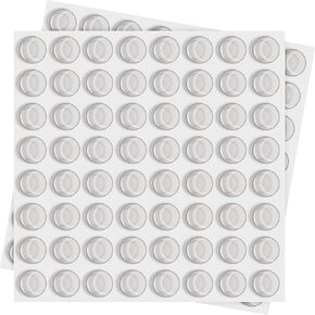 Cabinet Door Rubber Bumpers 100 Pcs Self Adhesive Sound Dampening Clear Bumper Pads for Drawers, Table Tops, Cupboard, Picture Frames, Glassware and Furniture (Hemispherical)