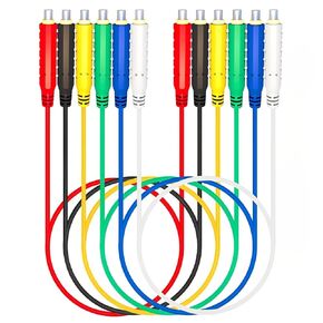 6Pcs Magnetic Test Leads Silicone Soft Flexible Magnetic Jumper Wires HVAC, 30V AC/5A 20AWG Professional Low Voltage Magnetic Electrical Jumper Wires Sensors Switches Test Lead