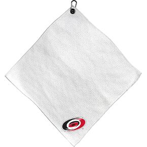 TG Team Golf NHL Team Golf NHL Microfiber Towel - 15" X 15" (White) with Carabiner Clip, Premium Microfiber with Deep Waffle Pockets- Superior Water Absorption and Quick Dry Golf Cleaning Towel