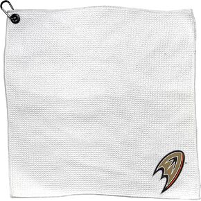 TG Team Golf NHL Team Golf NHL Microfiber Towel - 15" X 15" (White) with Carabiner Clip, Premium Microfiber with Deep Waffle Pockets- Superior Water Absorption and Quick Dry Golf Cleaning Towel