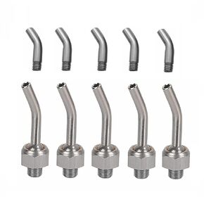 5PC 1/4 "NPT x 25/35mm 304 Stainless Steel Cooling Albow Straight Nozzle, Suitable for Cooling Water Spray, Jet, Oil Spray, Etc. of Various Machine Tools (HTSSP-W-1/8-25/35)