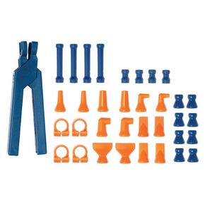 Loc-Line Coolant Hose HAAS Lathe Adaptor Kit, Acetal Copolymer, 35 Piece, 1/4" Hose ID