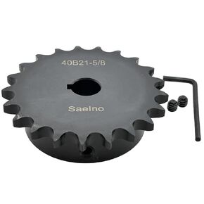 #40 Roller Chain Sprocket Type B 5/8 inch Bore 21 Tooth, Hardened Antirust 1045 Steel Drive Sprockets 40B21-5/8