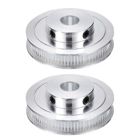 uxcell 2pcs GT-2 Pulley Synchronous Wheel 80 Teeth 12.7mm Bore, Fit with 6mm Width Belt, Aluminum Alloy Timing Pulley Wheel for 3D Printer, CNC Machine