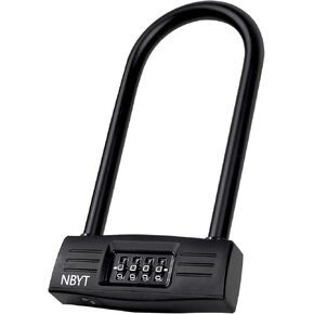 Bike Lock u Lock Combination,Resettable Code,Long Shackle,Heavy Duty Padlock for Bicycle, Scooter,Motorcycles, Metal Fence Gate,Pool Door,Anti Theft.