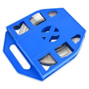 Steel Banding S304 Stainless Strapping - Steel Band Strapping Coil 100Feet * 3/4" Wide * 1/32" Thick Blue Plastic Tray for High-tensile Package Strapping Bunding Packaging