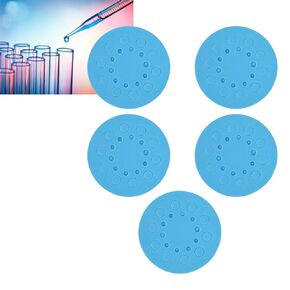 LenTLy Floating Foam Tube Rack, Water Absorption Resistance Round Flexible Centrifuge Tube Rack 5pcs Easy Removal Reusable for 1.5ml Test Tubes for 0.5ml Test Tubes (Blue 20 Holes)