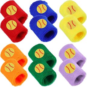 PATIKIL Colorful Sports Wristbands, Packs Sweatbands Terry Cloth for Soccer Baseball Basketball