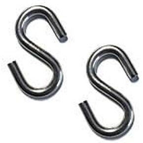 US Stainless 2 Pieces Stainless Steel 316 Straight S Hook 5/32" (4mm) Marine Grade