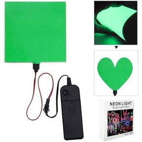 Electroluminescent (EL) Panel Light, DIY EL Backlight Cuttable Paper Lamp for Holiday Decoration/Cosplay/Warning, Ice Blue (10cm x 10cm)