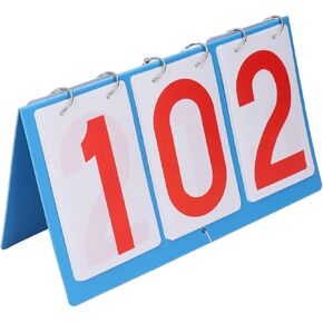 Scoreboard Flipper, Portable 3-Digit Flip Scoreboard Tabletop Score Keeper for Volleyball Basketball Table Tennis