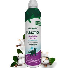Vet’s Best Flea & Tick Home Spray Refill for Cats – Cotton Spice Scent Cat Flea & Tick Aid – Made in The USA – Flea & Tick Gentle Mist for Cats – 96oz in Kuwait