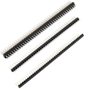 36pcs 40p Male Pin Header Strip Kit 2.54mm Pitch 3 Types 1x40 2x40 Straight and Right Angel Pin Header Breakaway Assortment for Arduino Raspberry Pi Connector