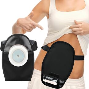 2Pcs Ostomy Bag Cover Waterproof Colostomy Bag Cover Ostomy Belt Washable Stoma Shower Cover Ileostomy Urostomy Supplies Reusable Leak-proof