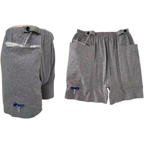 Lmaray Ostomy Drainage Bag Shorts for Men and Women, Urine Bag Pants with Two Discreet Pockets for Catheter