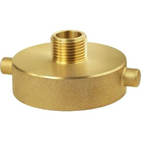 NOVINO Fire Hydrant Hose Adapter 2-1/2" NST/NH Female x 3/4" GHT Male, Brass Fire Hydrant Adapter Fire Equipment Hydrant to Garden Hose Adapter