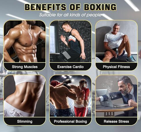 قضيب ملاكمة دوار بزاوية 360 درجة مع كرتين، وحقيبة ملاكمة، وكرة ملاكمة للتدريب مع قضيب عاكس، ارتفاع قابل للتعديل، للبالغين والأطفال in Kuwait