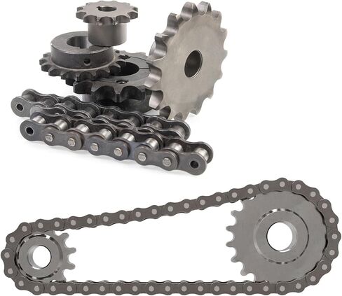 uxcell #60 Chain Roller Sprocket B Type, 1-1/4" Bore 15 Tooth Single Strand Chain Sprocket, Carbon Steel, Keyway with Set Screws in Saudi Arabia