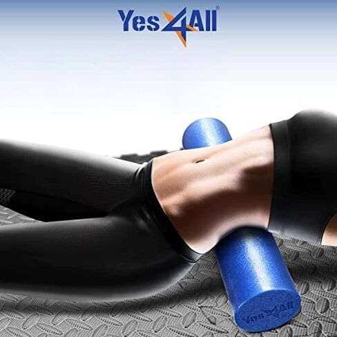 Yes4All Soft-Density Round PE 12/18/ 24/36 inch Foam Rollers for Muscle Massage, Yoga Core Exercise & Physical Therapy in Kuwait