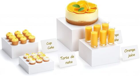 4 قطع من رافعات البوفيه من yeesport، رافعات طعام مقاس 5/6/7/8 بوصة لطاولة البوفيه، وحوامل عرض لتقديم الأطعمة والحلويات، وصناديق مكعبات أكريليك للمناسبات والحفلات، ورافعات التعشيش مع قيعان مجوفة in Kuwait