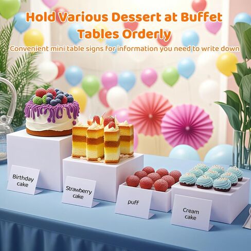 4 قطع من رافعات البوفيه من yeesport، رافعات طعام مقاس 5/6/7/8 بوصة لطاولة البوفيه، وحوامل عرض لتقديم الأطعمة والحلويات، وصناديق مكعبات أكريليك للمناسبات والحفلات، ورافعات التعشيش مع قيعان مجوفة in Kuwait