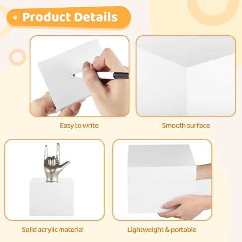 4 قطع من رافعات البوفيه من yeesport، رافعات طعام مقاس 5/6/7/8 بوصة لطاولة البوفيه، وحوامل عرض لتقديم الأطعمة والحلويات، وصناديق مكعبات أكريليك للمناسبات والحفلات، ورافعات التعشيش مع قيعان مجوفة in Kuwait