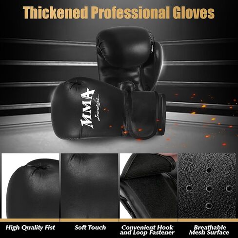 كيس ملاكمة مملوء للبالغين، حقيبة معلقة من جلد البولي يوريثان بطول 4 أقدام مع حشو إسفنجي 11 رطل وقفازات 12 أونصة، حقيبة ركل ثقيلة معدات ملاكمة لتدريب الكاراتيه كيك بوكسينغ في صالة الألعاب الرياضية المنزلية in Kuwait